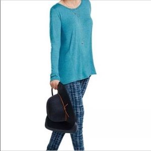 Cabi oversized, long sleeved teal T-shirt XXS